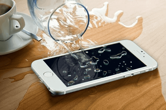 mobile screen water damage