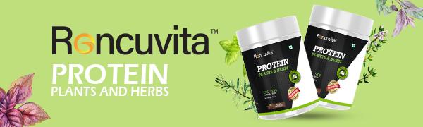 Roncuvita Protein Plant and Herbs, with 23g Cold Pressed Whey Protein  Concentrate, 5.5 g BCCA, and Herbal Blend in Double Chocolate flavour. :  Amazon.in: Health &amp; Personal Care