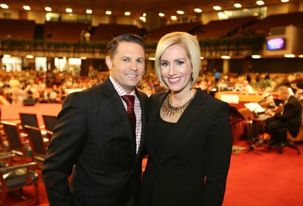 Gabriel Swaggart clicking picture with his wife Jill