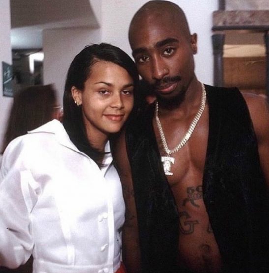 Kidada Jones with her late boyfriend Tupac Shakur