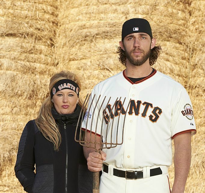 Madison Bumgarner with his wife Ali in their farm