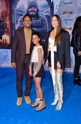 Jaleel White with his ex-girlfriend, Bridget Hardy and their daughter