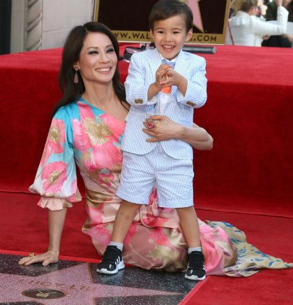 Lucy Liu with her son, Rockwell Lloyd Liu